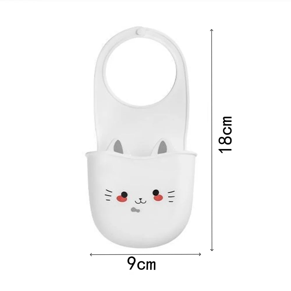 Cat Shape Silicone Kitchen Sink Faucet Sponge Holder Hanging Drain Basket