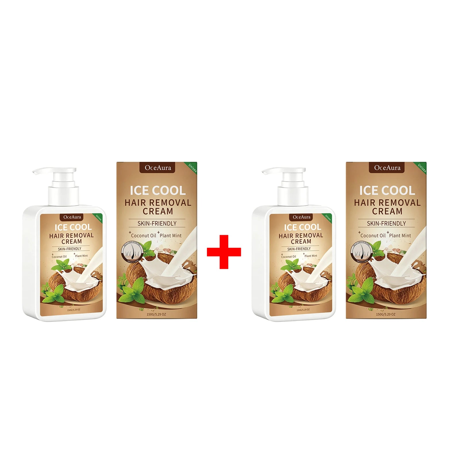 Ice Cool Hair Removal Cream Coconut Oil Painless Depilatory Cream - 18