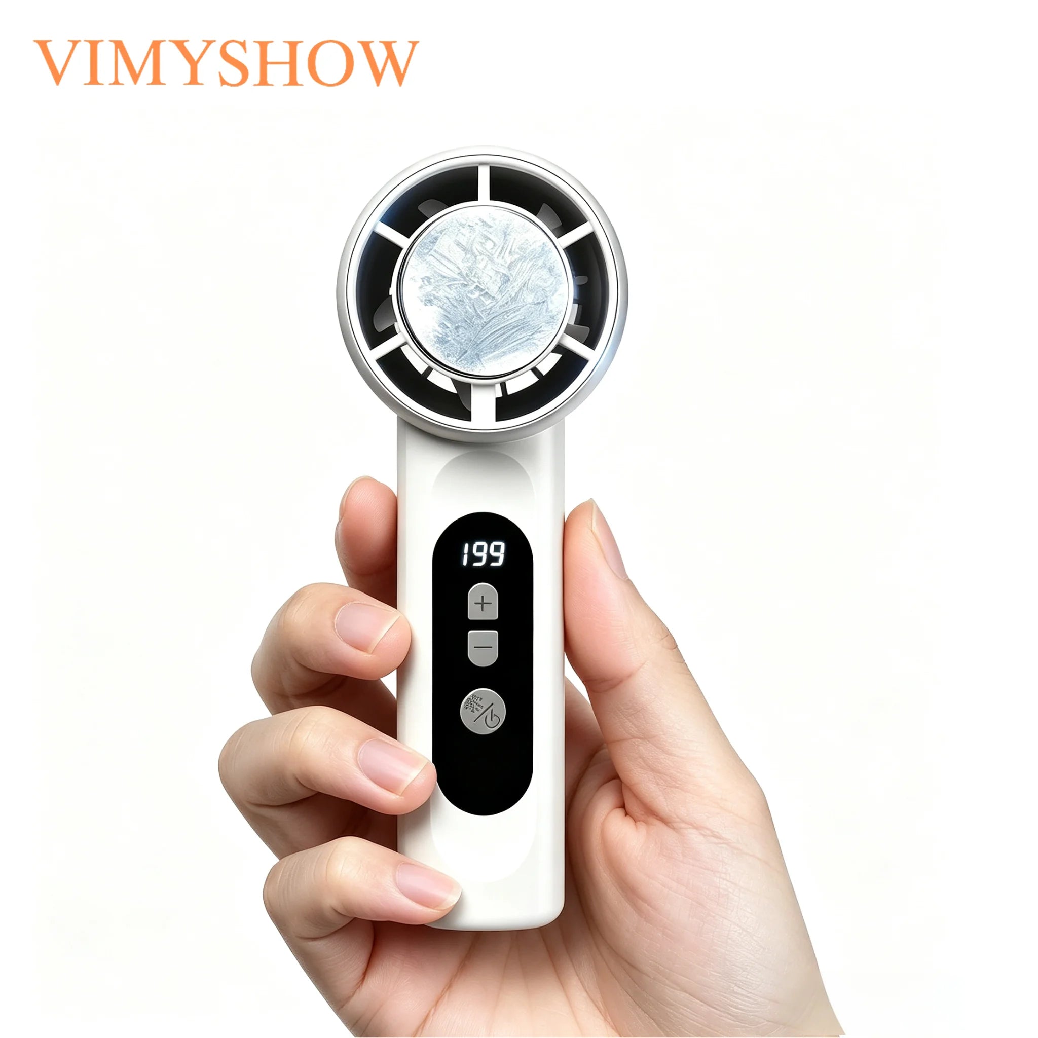 Rechargeable Turbo Mini Handheld Fan with Ice Cooler - 1