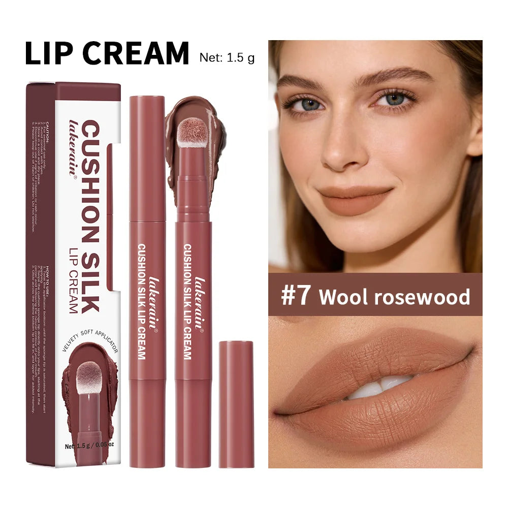 Lakerain Cushion Silk Lip Cream Matte Velvet Lip Glaze Blush
