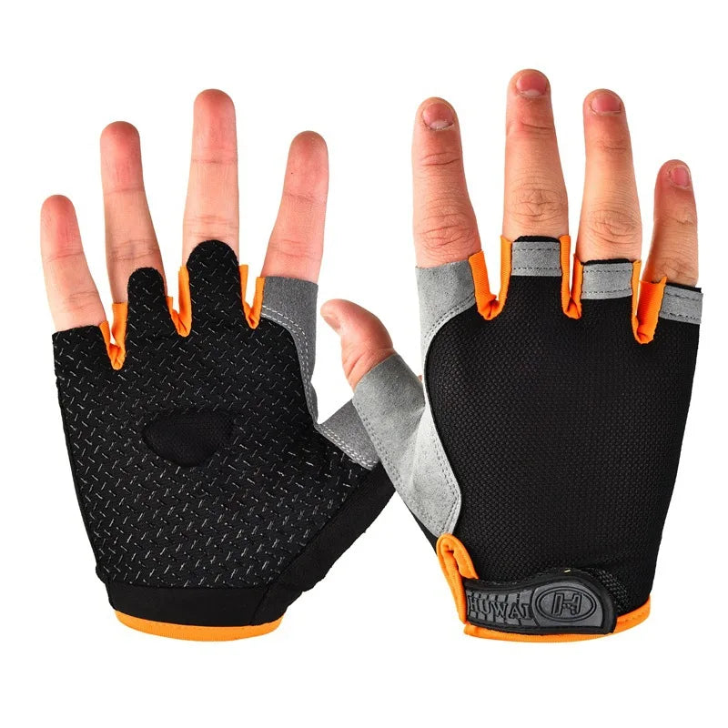 Breathable Half Finger Cycling Gloves Anti Slip Sports Mittens - 9