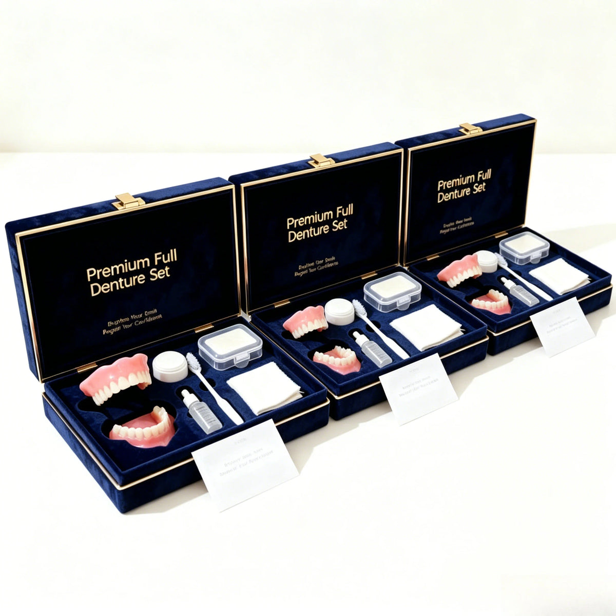 Instant Smile Full Mouth Denture Set Upper and Lower False Teeth