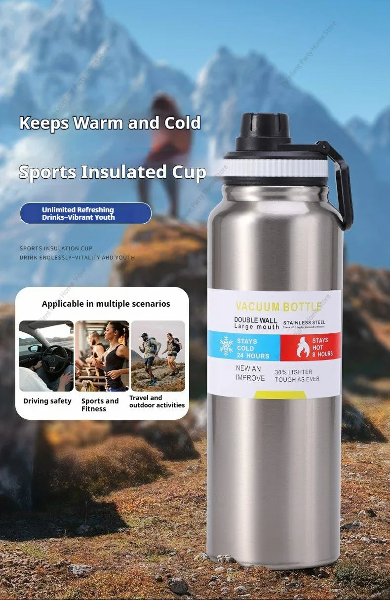 Insulated Stainless Steel Vacuum Flask Thermal Water Bottle Sport Cup