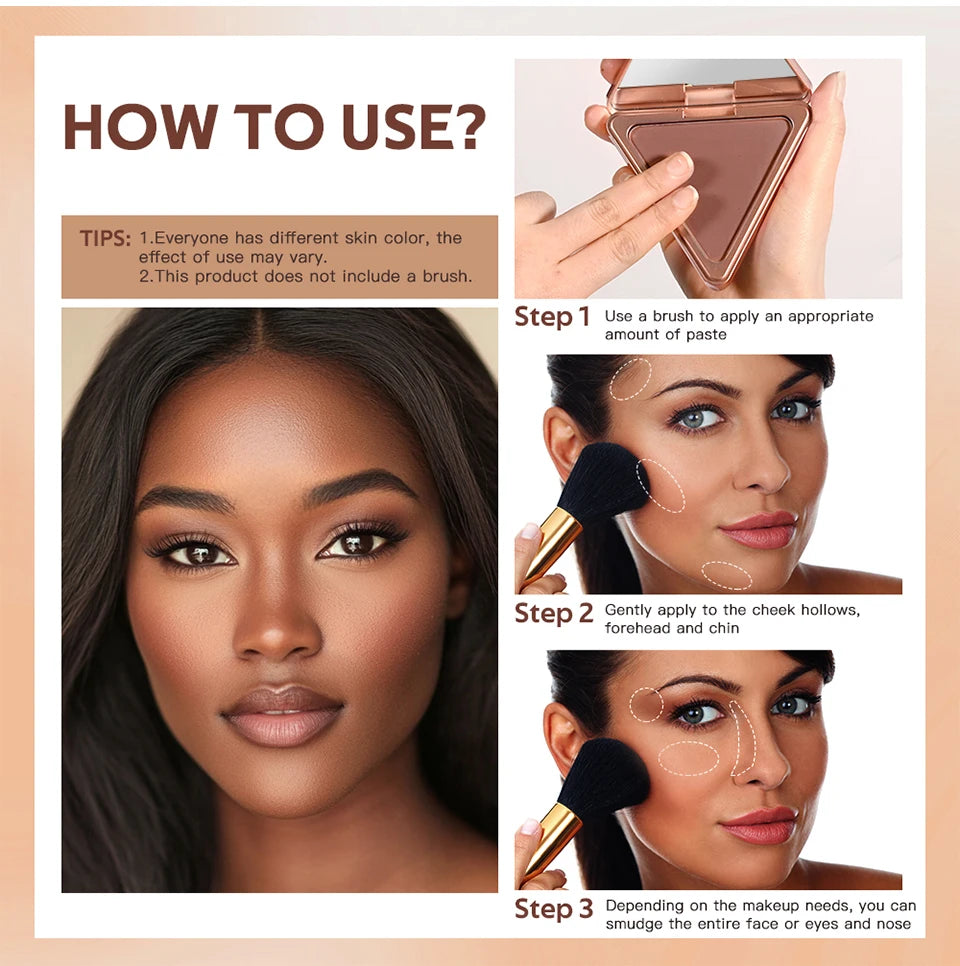 Matte Bronzer Powder Long Lasting Face Makeup & Oil Control Bronzer