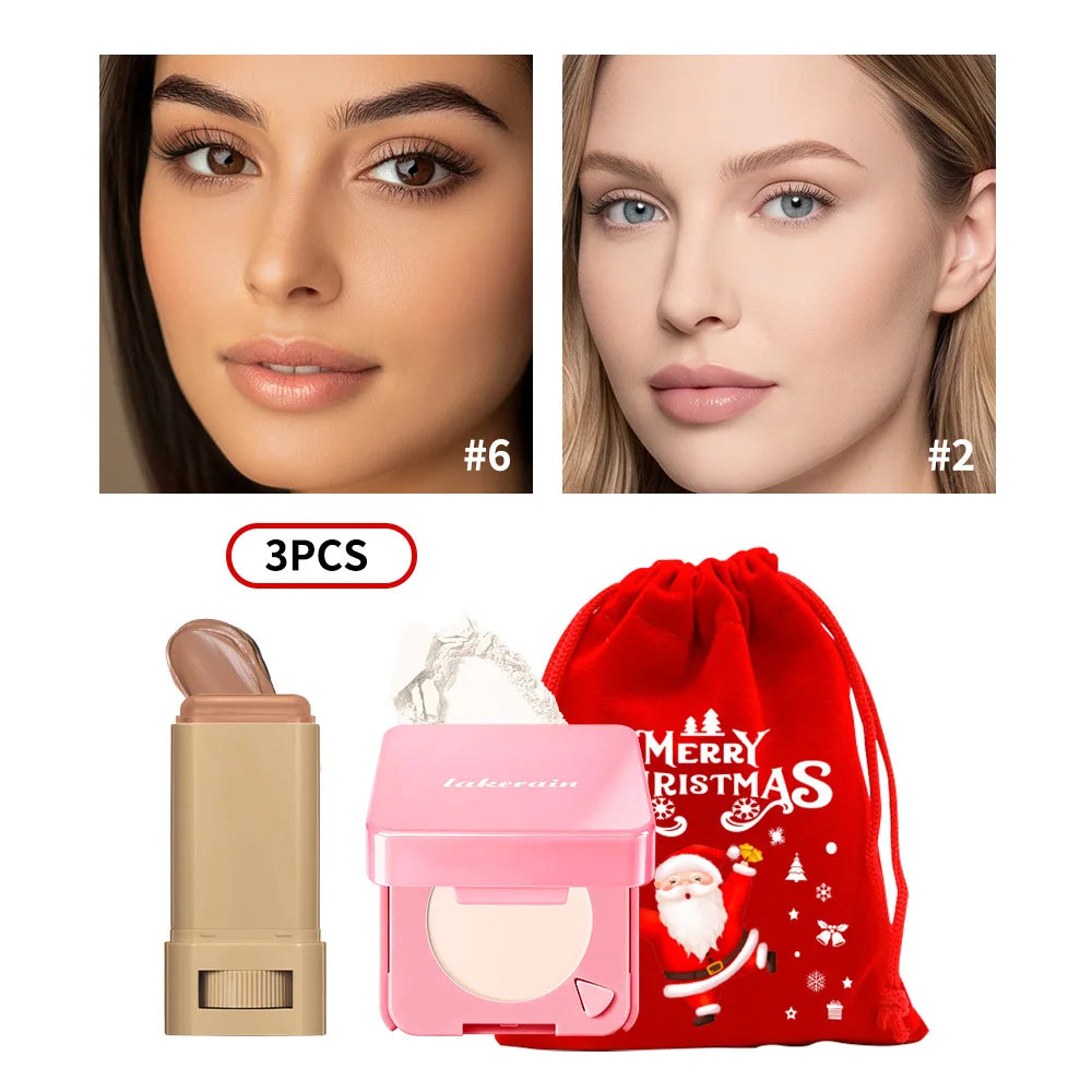 Lakerain Matte Foundation Stick and Pressed Setting Powder Kit - 38