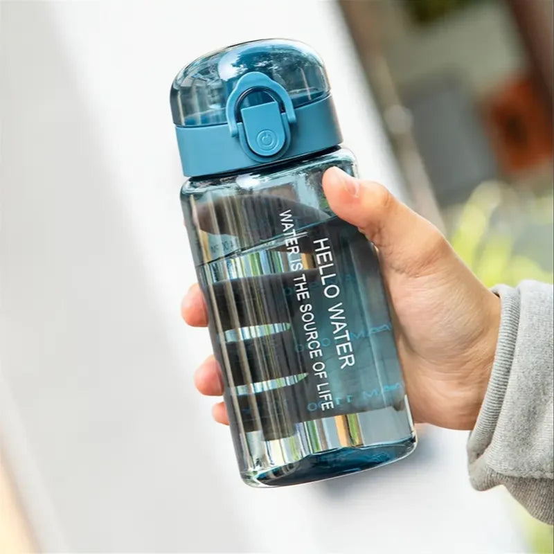 550ml Leak Proof Sports Water Bottle with Time Marker and Straw - 4