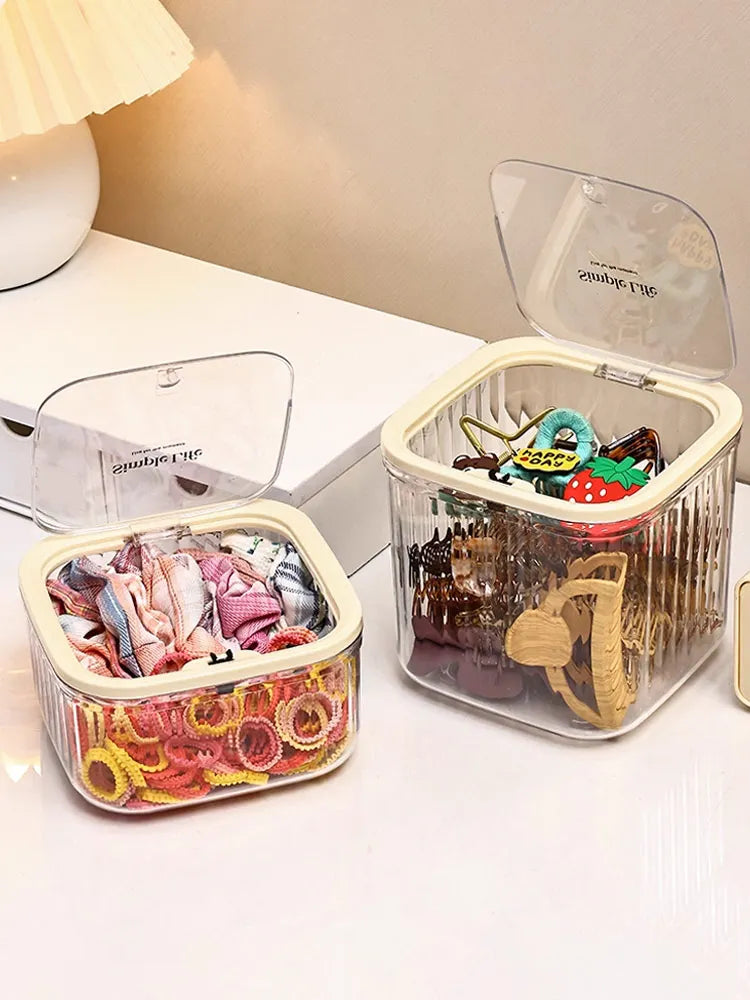Transparent Hair Accessory Organizer Storage Box for Jewelry and Bows