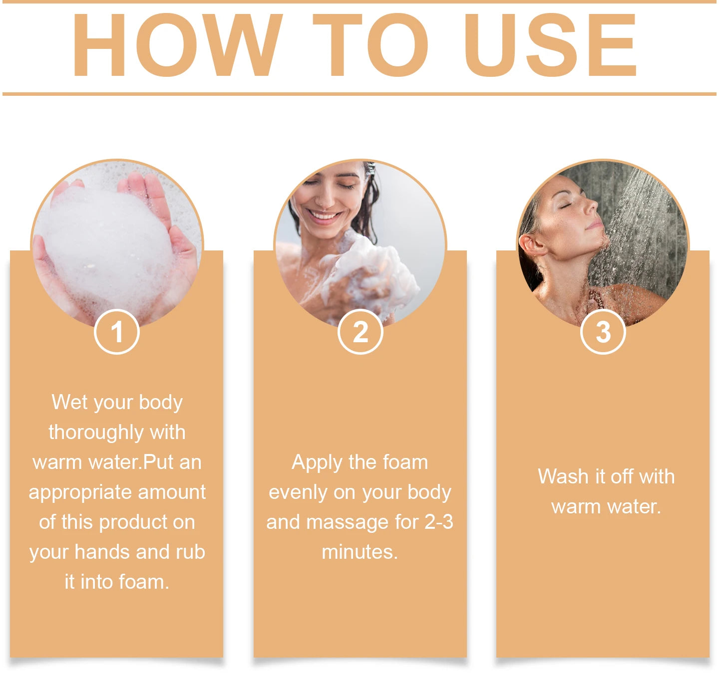 Persimmon Body Wash Exfoliating Oil Control Shower Gel Odor Remover - 12