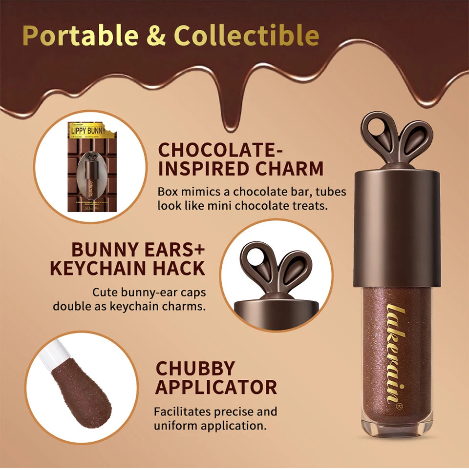 Honey Chocolate Lip Gloss Set Moisturizing Lip Oil Plumper