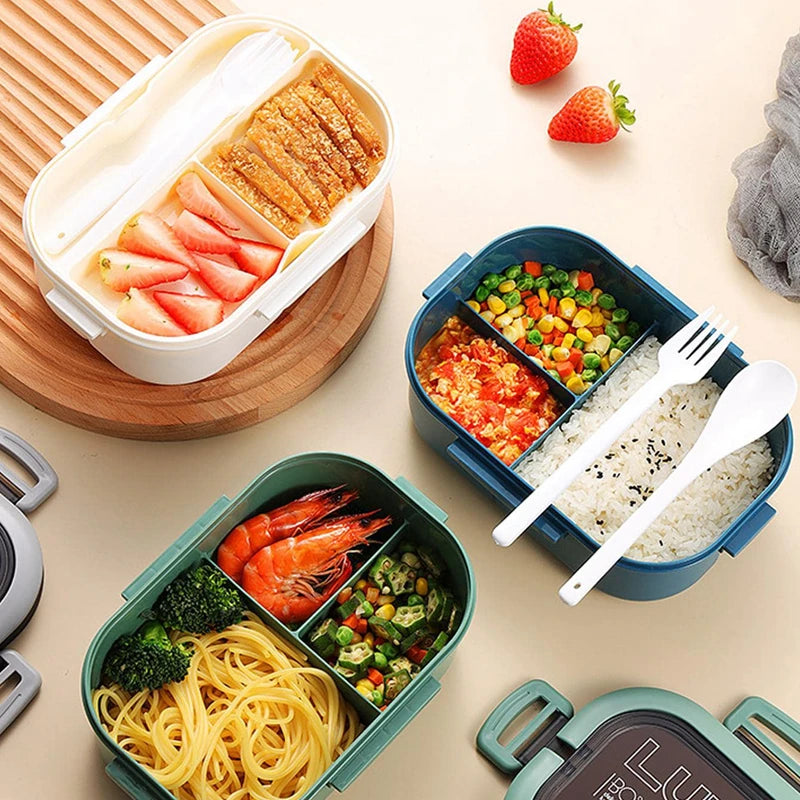 1200ML 2-Layer Bento Lunch Box Portable Leakproof Food Container - 2