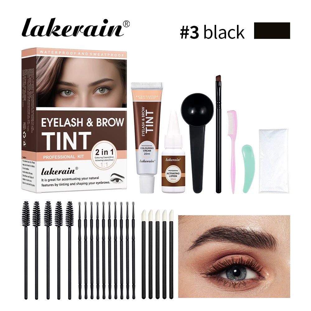 Lakerain Eyelash And Brow Tint Kit Waterproof Eyebrow Makeup Dye Set - 22
