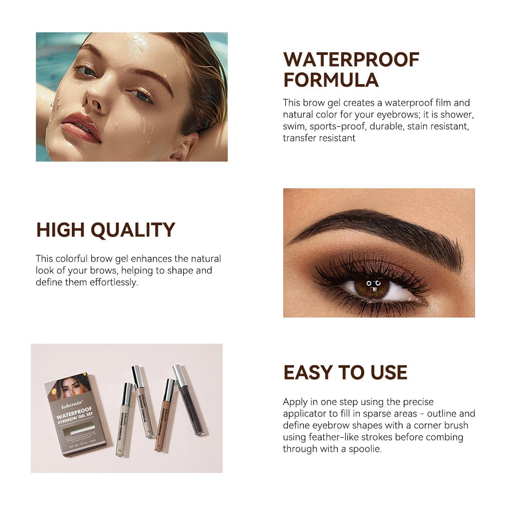 Waterproof Eyebrow Tint Gel Long Lasting Natural Look