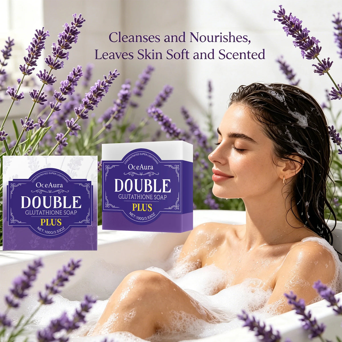Lavender Cleansing Soap Bar Oil Control Skin Softener