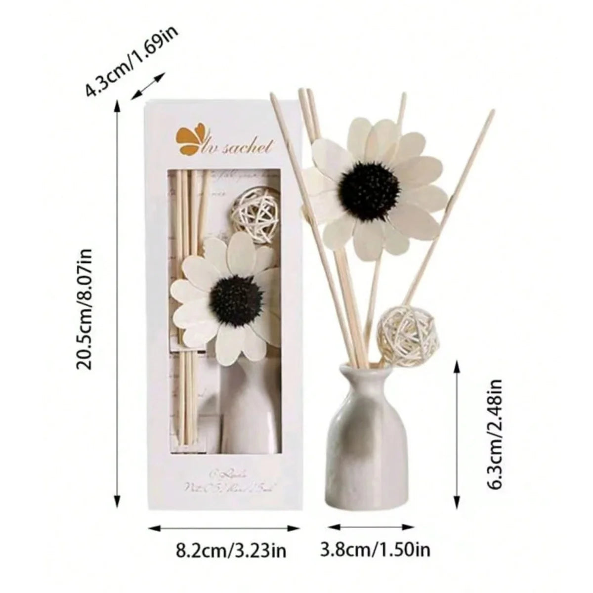 Aromatherapy Reed Diffuser Set Home Fragrance Air Freshener Gift - 6