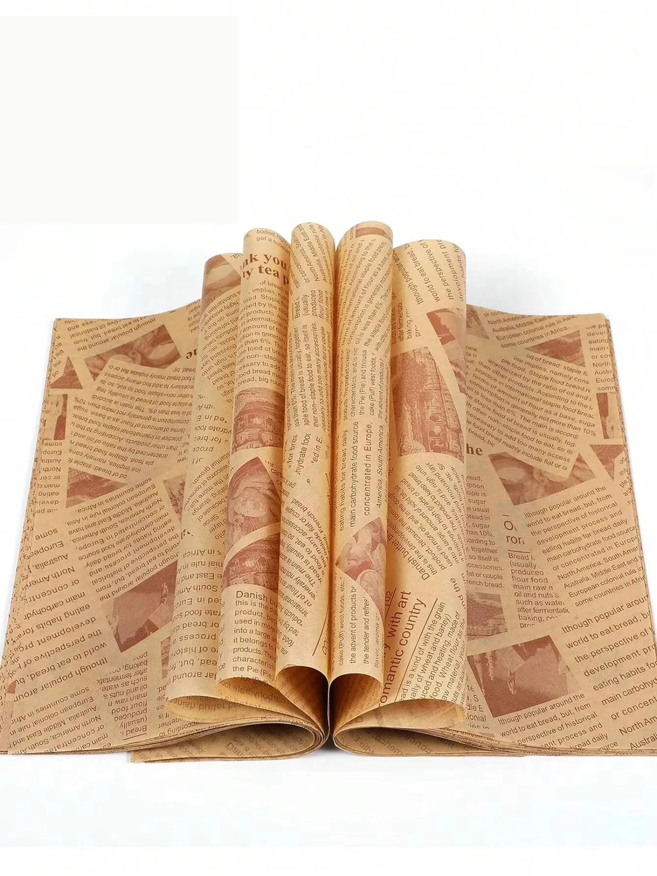 50pcs Greaseproof Food Wrapping Paper for Burgers Sandwiches and Fries - 6
