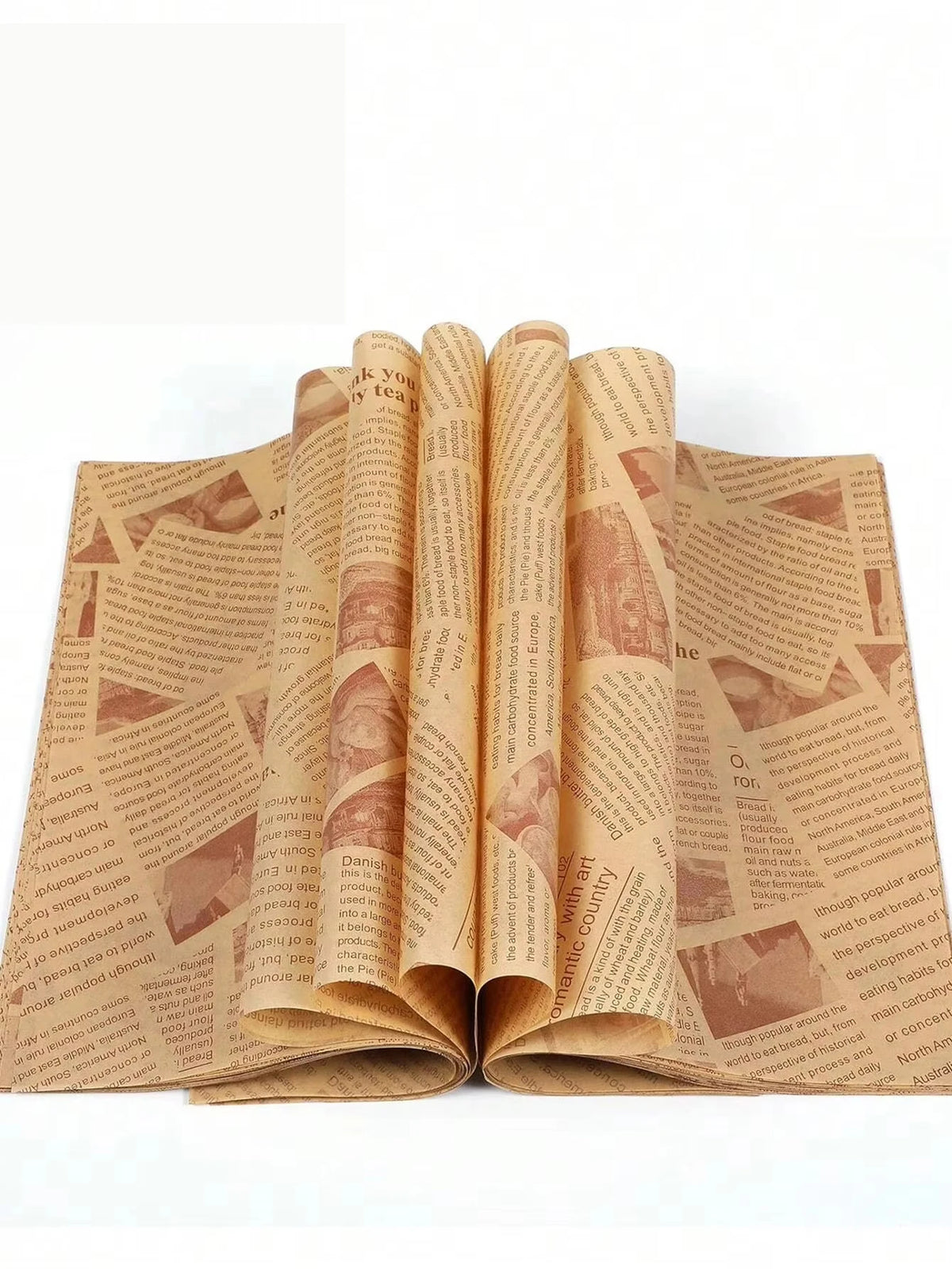 50pcs Greaseproof Food Wrapping Paper for Burgers Sandwiches and Fries