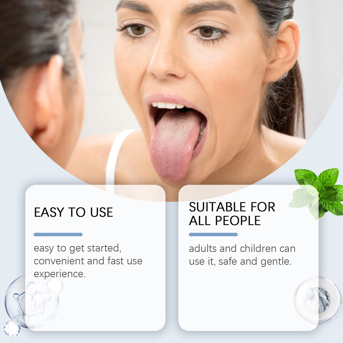 Tongue Cleaner Gel And Scraper Fresh Breath Oral Care Set