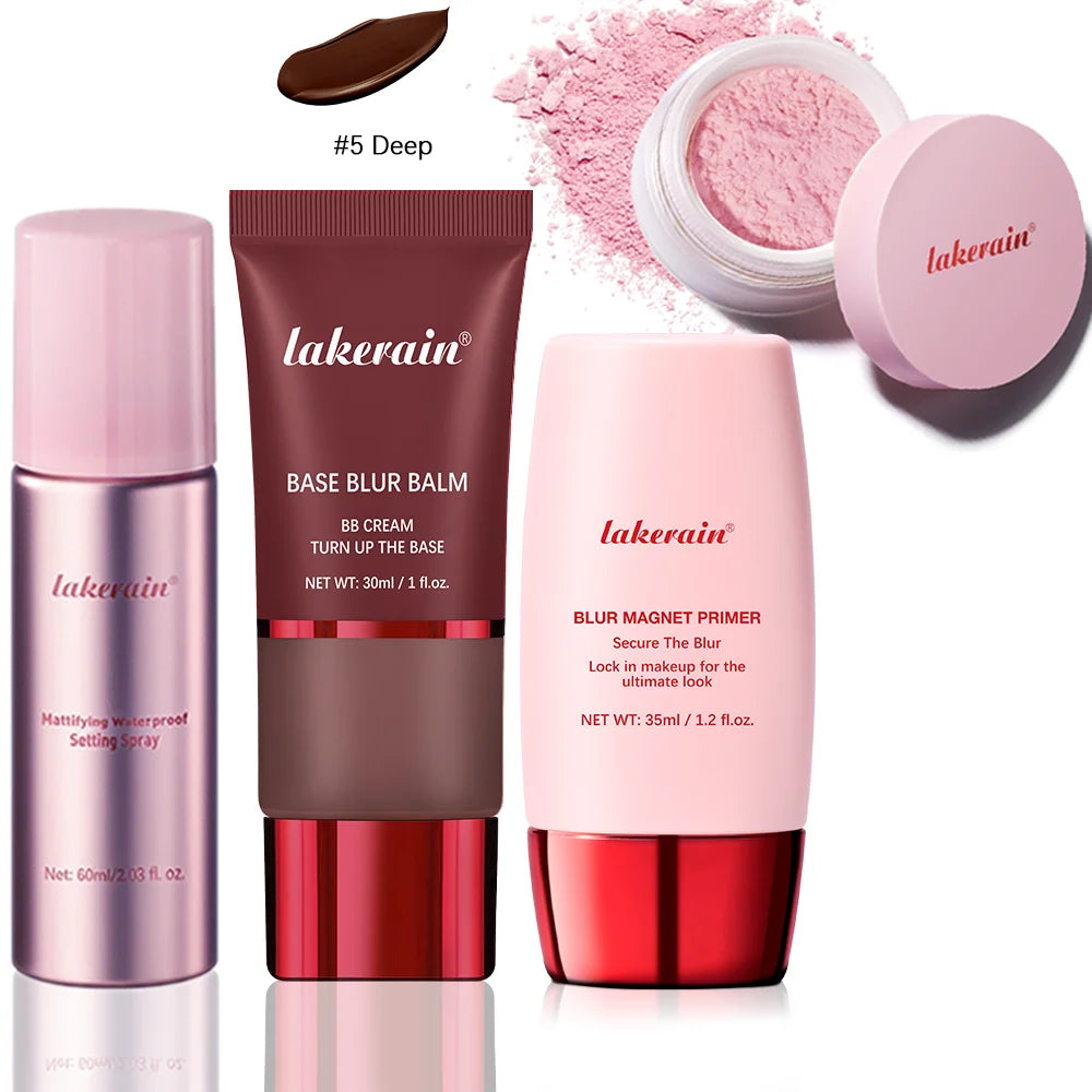Ultimate Makeup Setting Spray Powder Primer Blur Balm Set