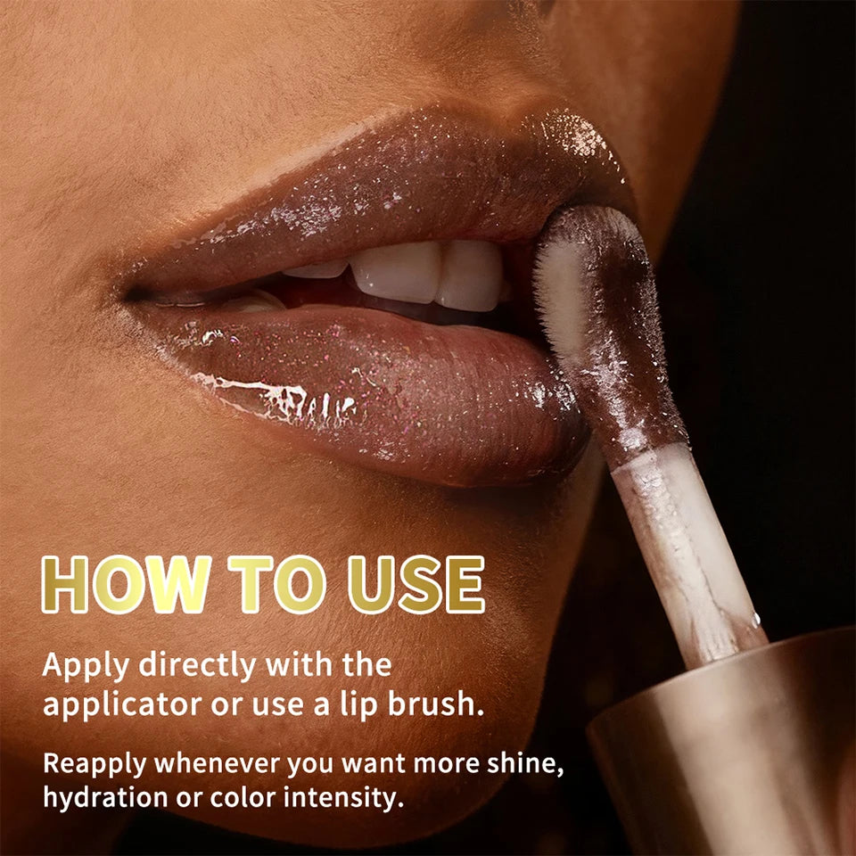 Honey Chocolate Lip Gloss Set Moisturizing Lip Oil Plumper