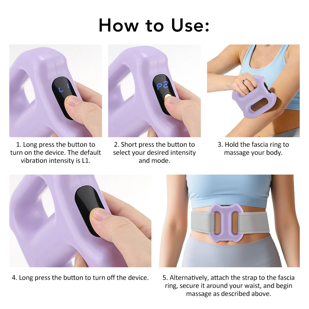 Electric Fascia Ring Fitness Body Shaping Massager - 14