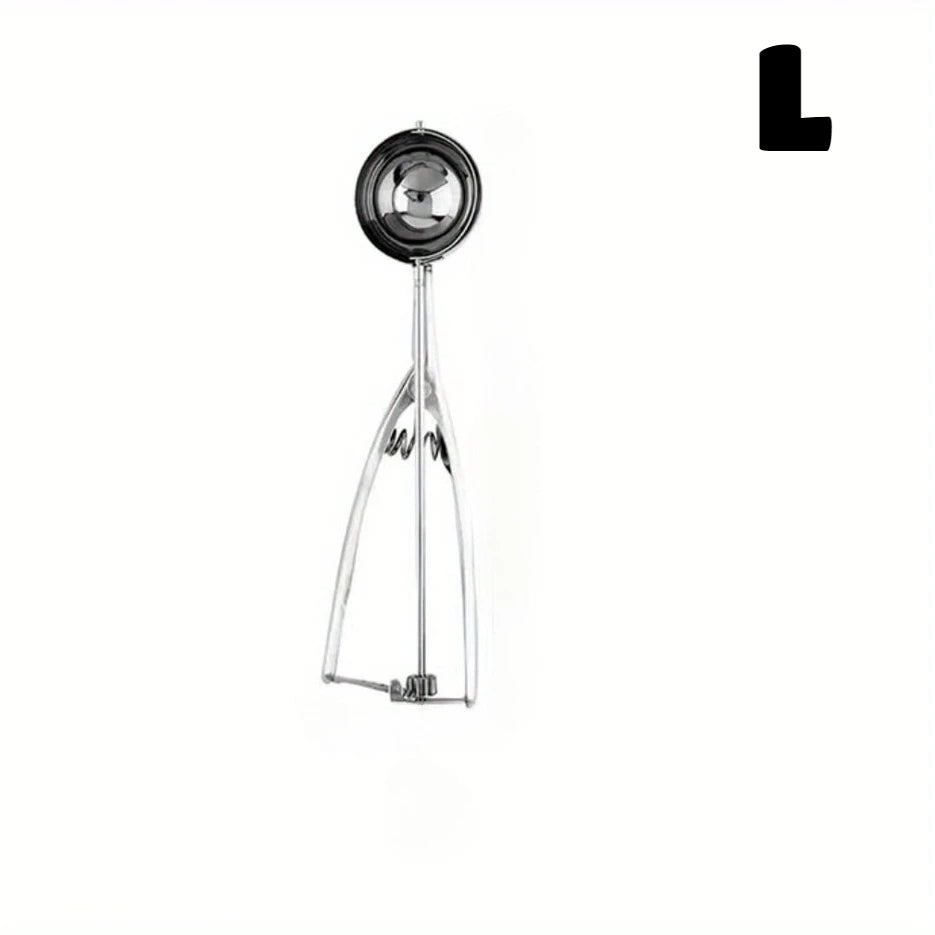 3pc Stainless Steel Ice Cream Scoop Set Trigger Cookie Dough Baller