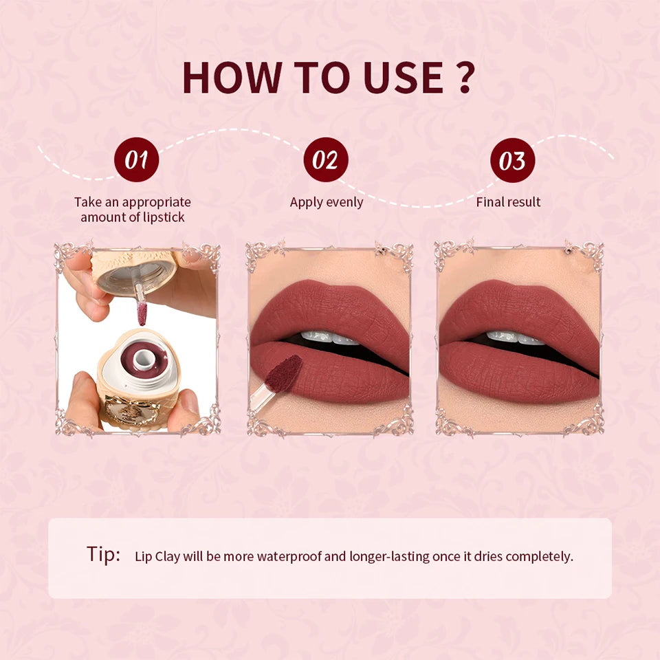 Strawberry Cake Lip Mud Matte Velvet Lipstick