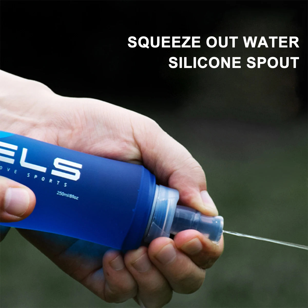 WRELS Collapsible Soft Water Bottle Running Hydration Flask Sport Bag