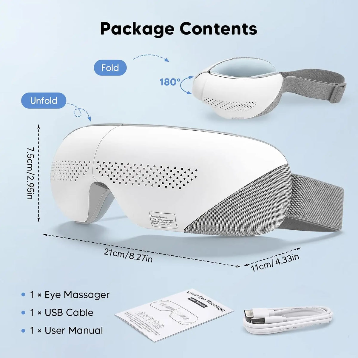 4 in 1 Airbag Eye Massager Rechargeable Eye Relaxation Device