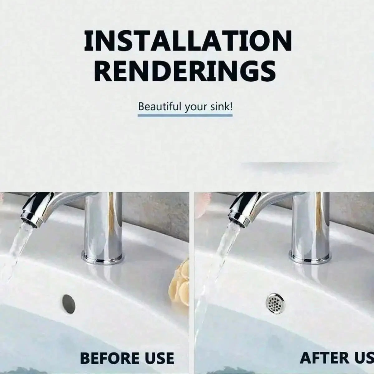Bathroom Sink Overflow Cover Ring Chrome Basin Drain Cap Replacement