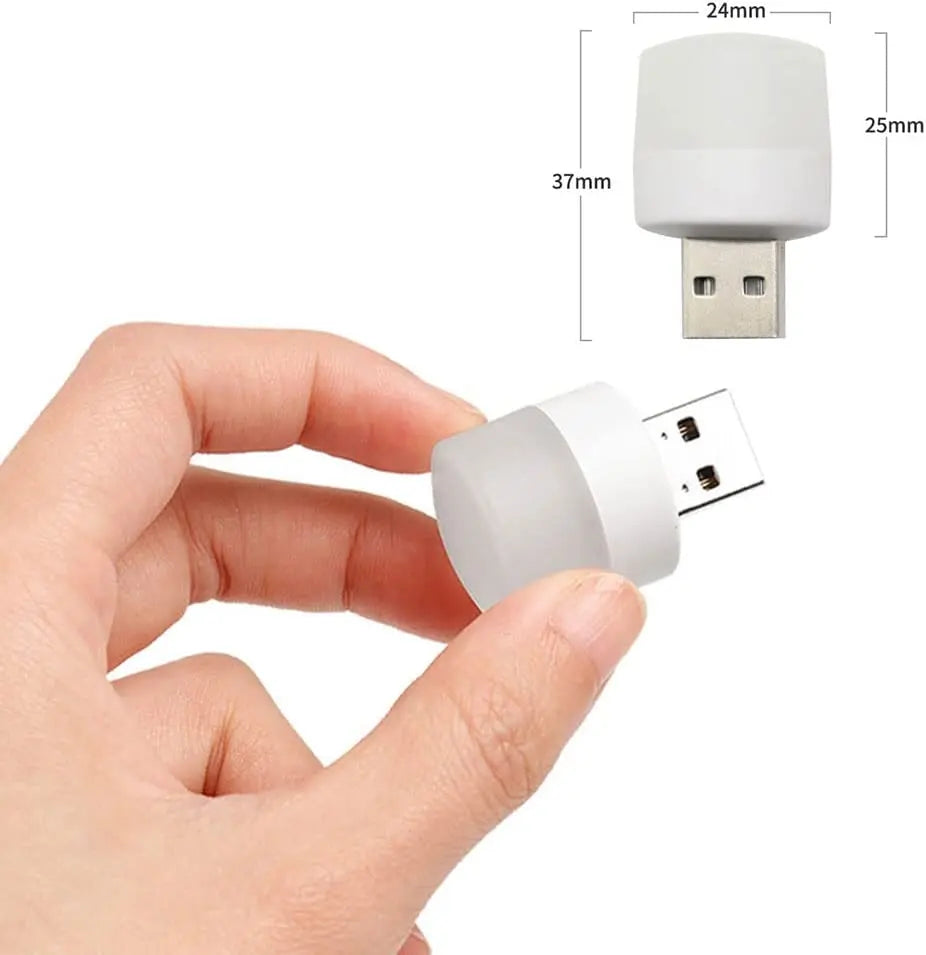 Mini USB LED Night Light Portable Plug In Lamp for Reading and Travel - 5