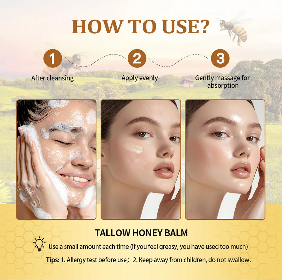 Whipped Beef Tallow and Honey Balm Face Cream