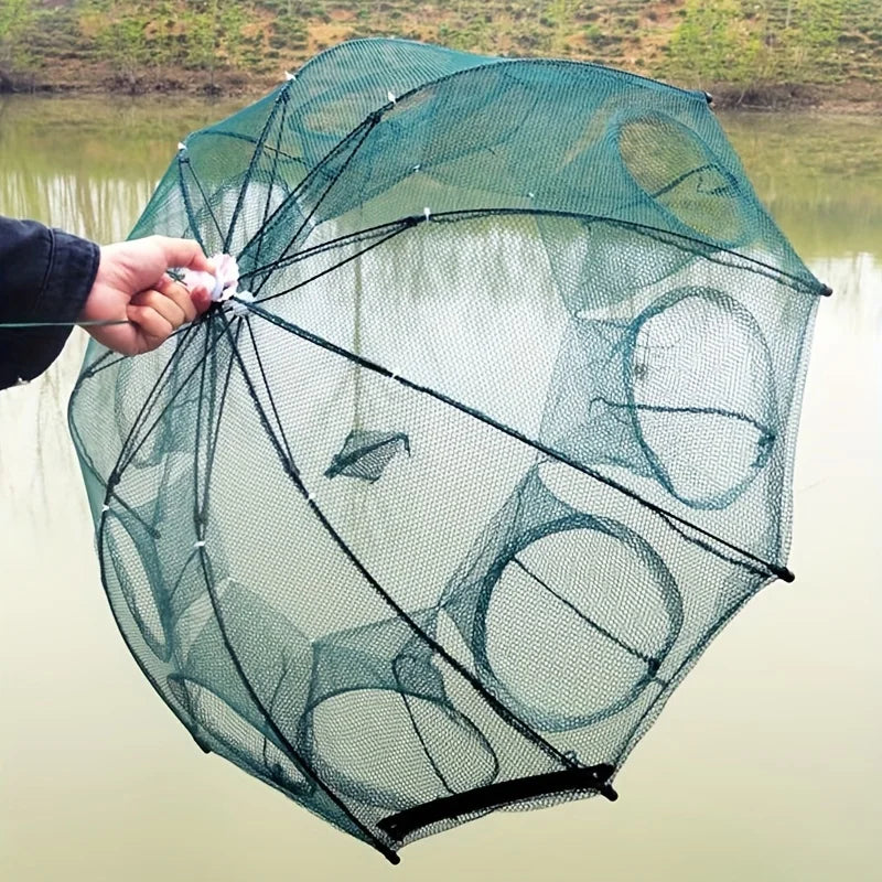 Foldable Fishing Net Trap Umbrella Style Minnow Crab Shrimp Catcher