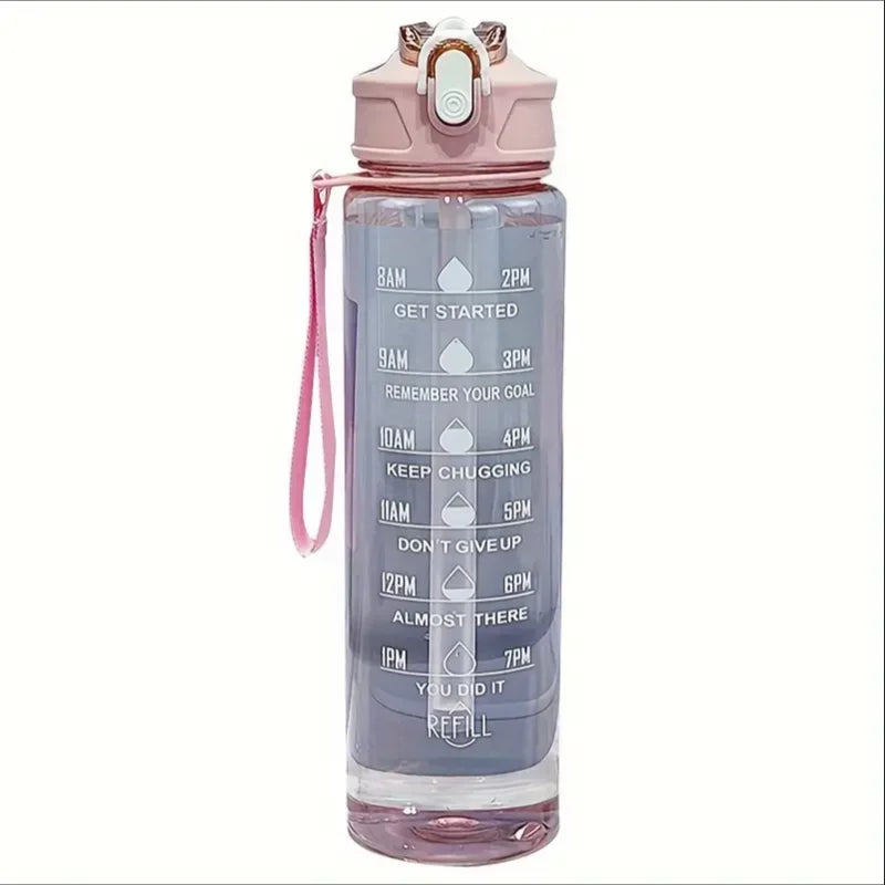 800ml Motivational Water Bottle Leak Proof Sports Jug with Time Marker - 13