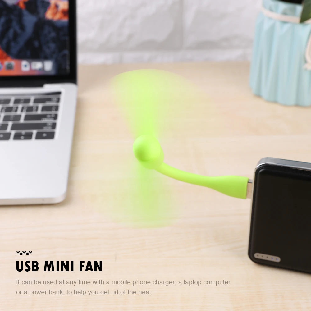 Portable Mini USB Fan Flexible Cooling Gadget for Laptop and Power Bank - 8
