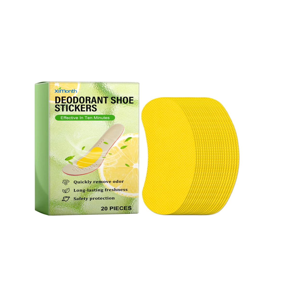 Ximonth Deodorant Shoe Stickers Odor Removal Patches Freshness