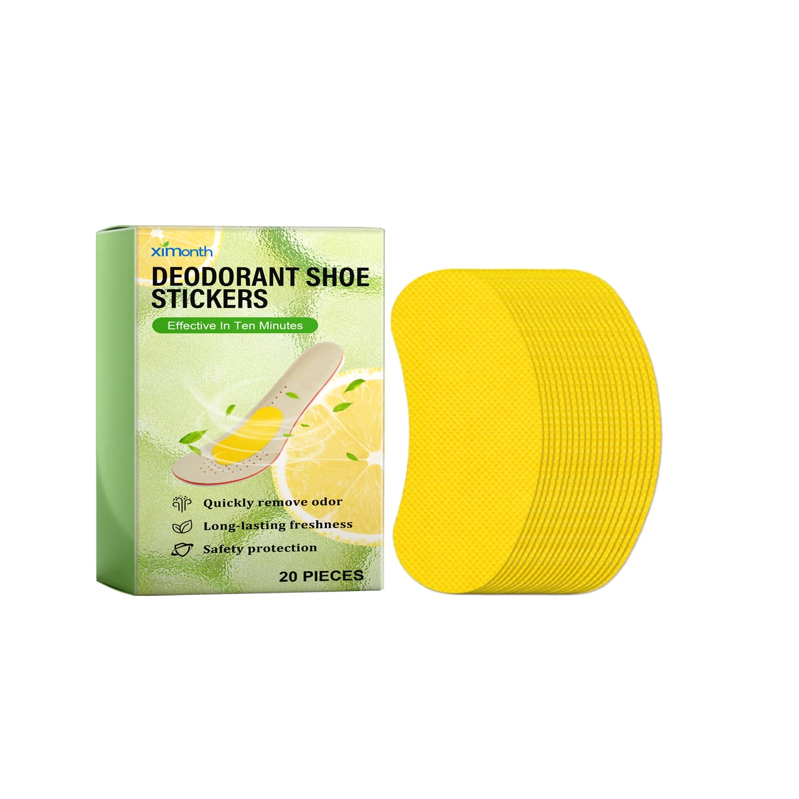 Ximonth Deodorant Shoe Stickers Odor Removal Patches Freshness - 7