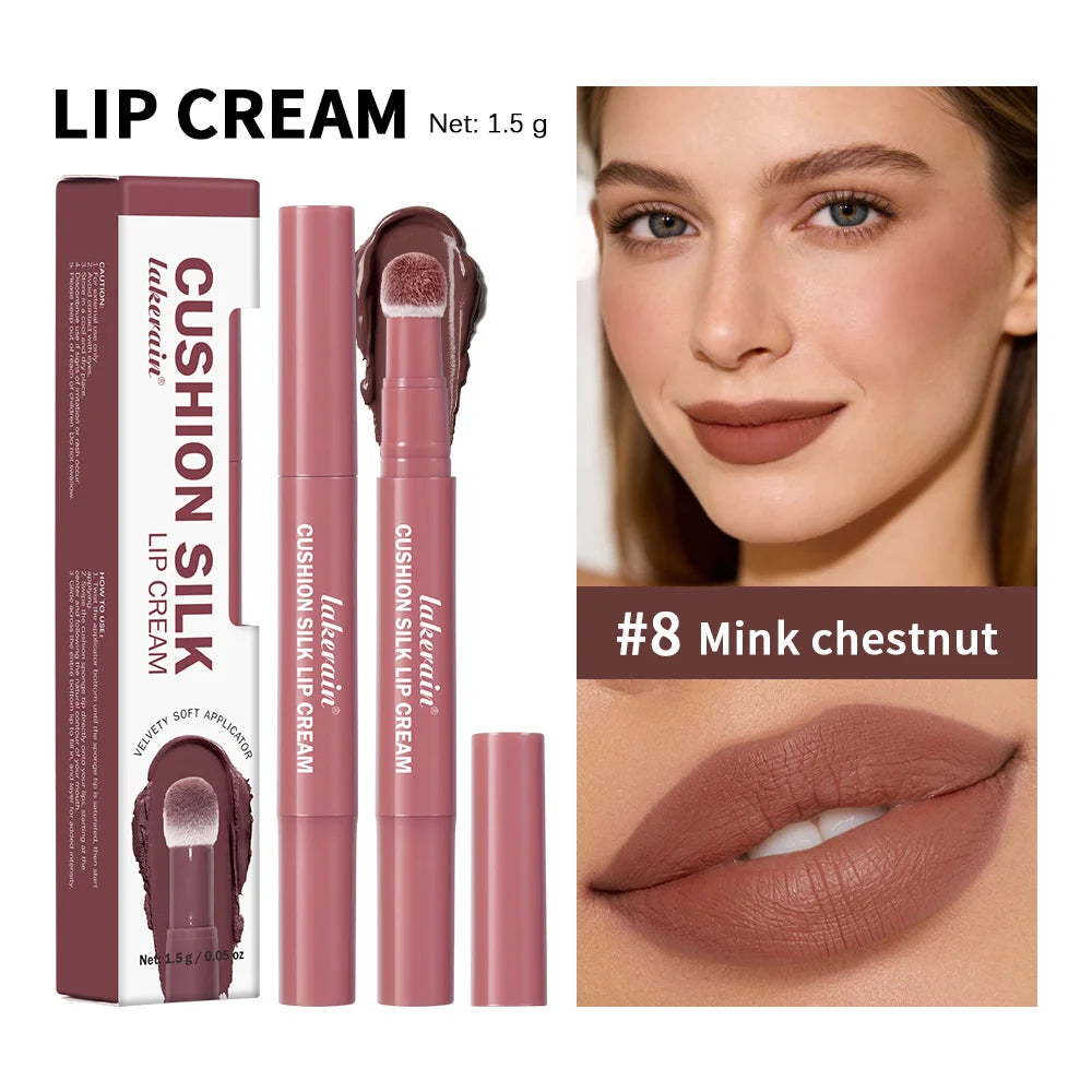 Lakerain Cushion Silk Lip Cream Matte Velvet Lip Glaze Blush - 25