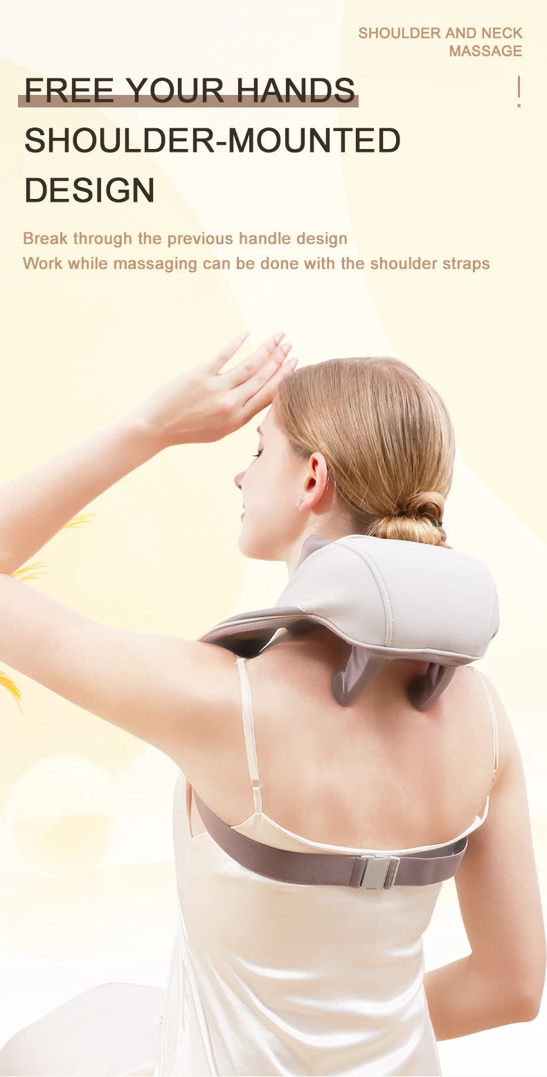 Wireless Neck and Back Massager 6D Deep Tissue Kneading Pillow - 12