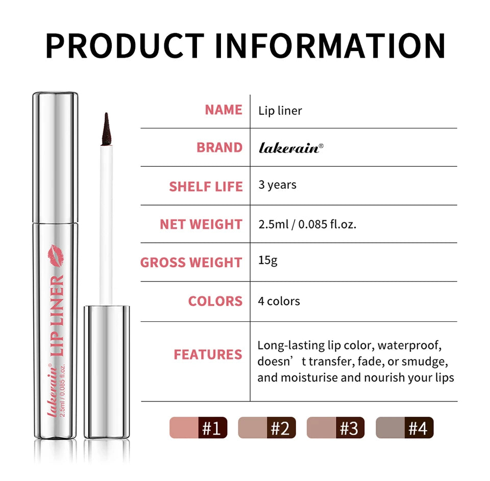 Waterproof Peel Off Lip Liner Tattoo Lip Tint Contour Stain - 19
