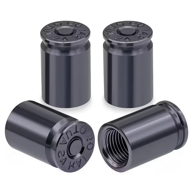 4PCS Bullet Valve Stem Caps Aluminum Tire Air Caps for Car Truck Bike