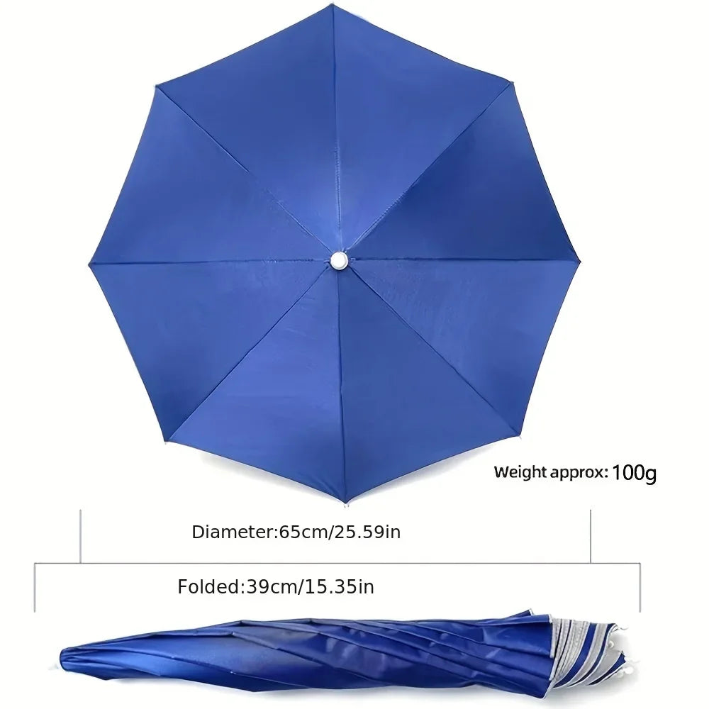 Hands Free Umbrella Hat Sun Rain Protection Headgear for Outdoor Fishing