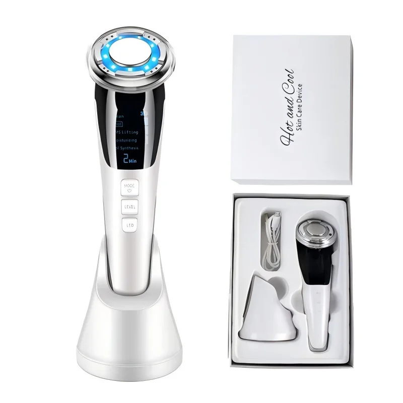 Microcurrent Facial Massager LED Light Therapy Skin Tightening Tool