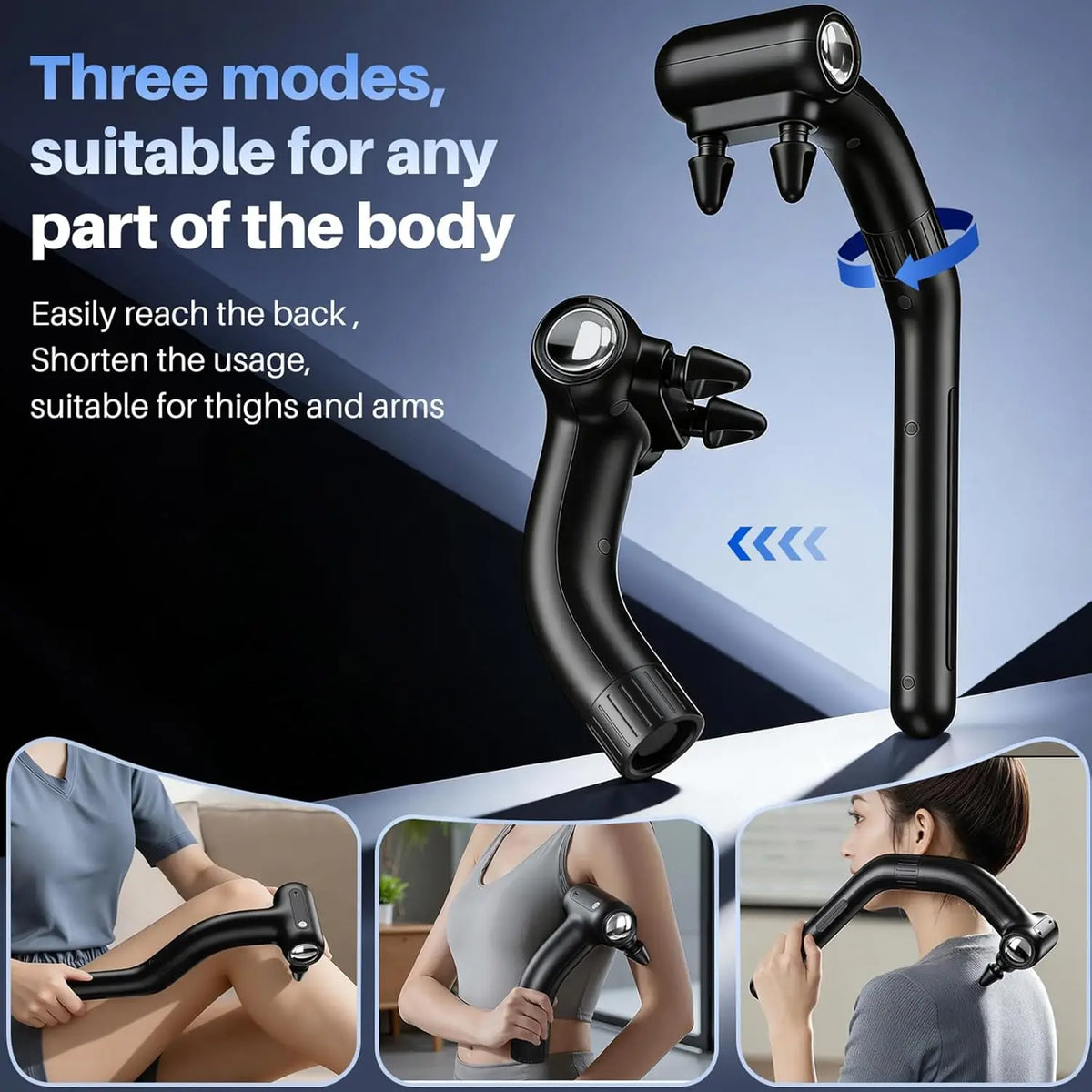 Dual Head Massage Gun Deep Tissue Muscle Percussion Massager