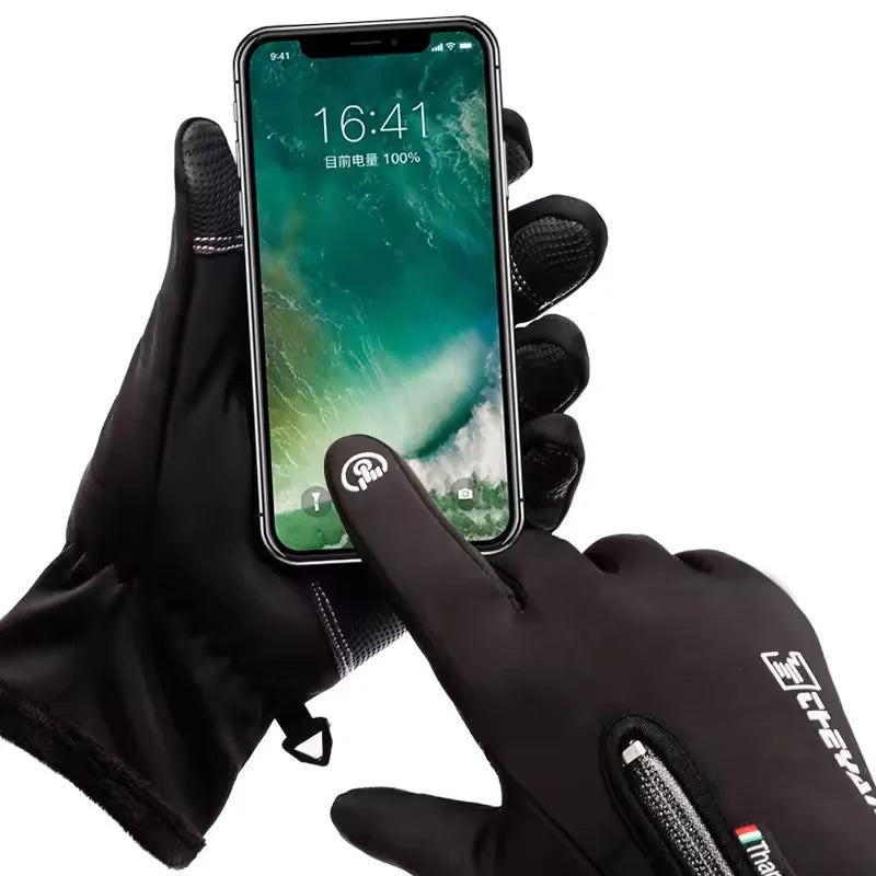 Waterproof Winter Cycling Gloves Touch Screen Thermal Warm Gloves - 9