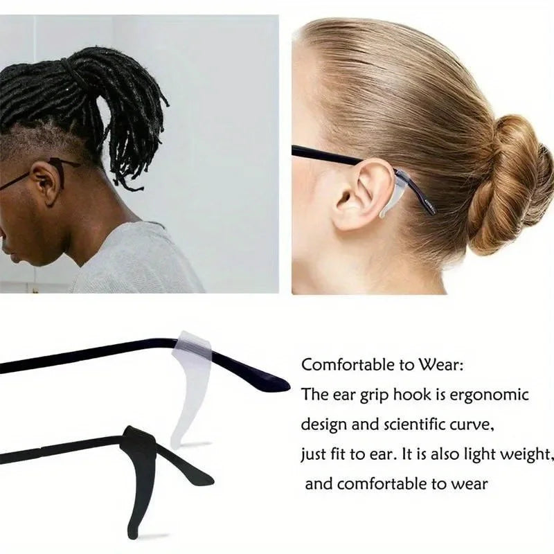 20Pcs Silicone Eyeglass Ear Grips Anti-Slip Glasses Temple Tip Holders - 4