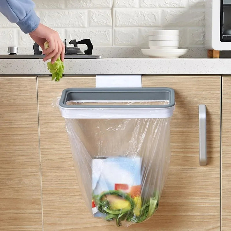 4pcs Hanging Garbage Bag Holder Kitchen Trash Bin Rack Space Saver