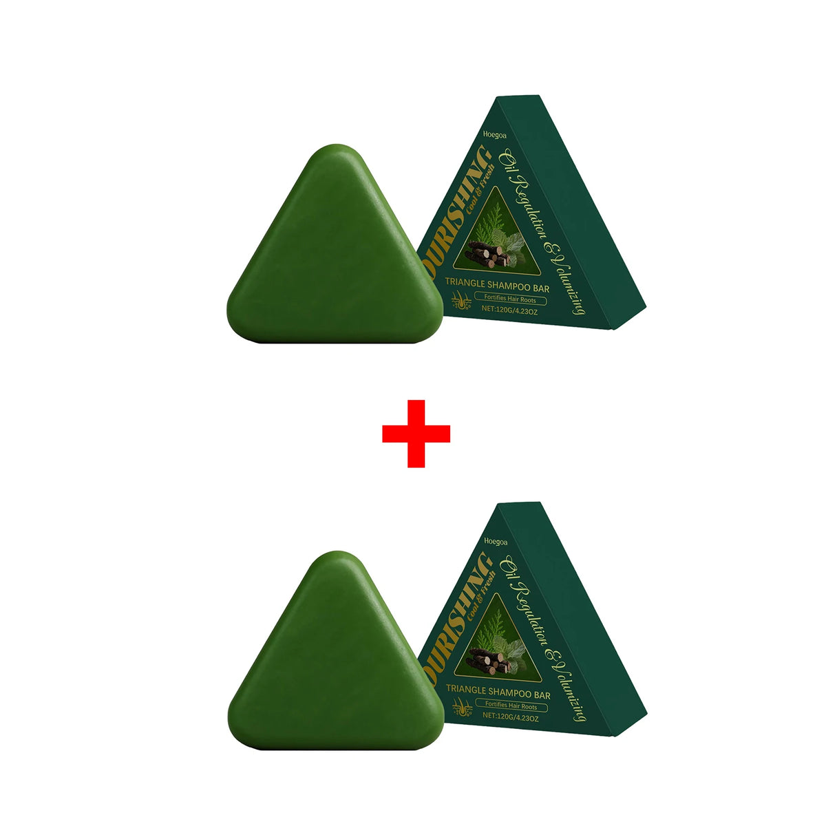 Triangle Green Hair Growth Shampoo Bar Herbal Anti Hair Loss Soap