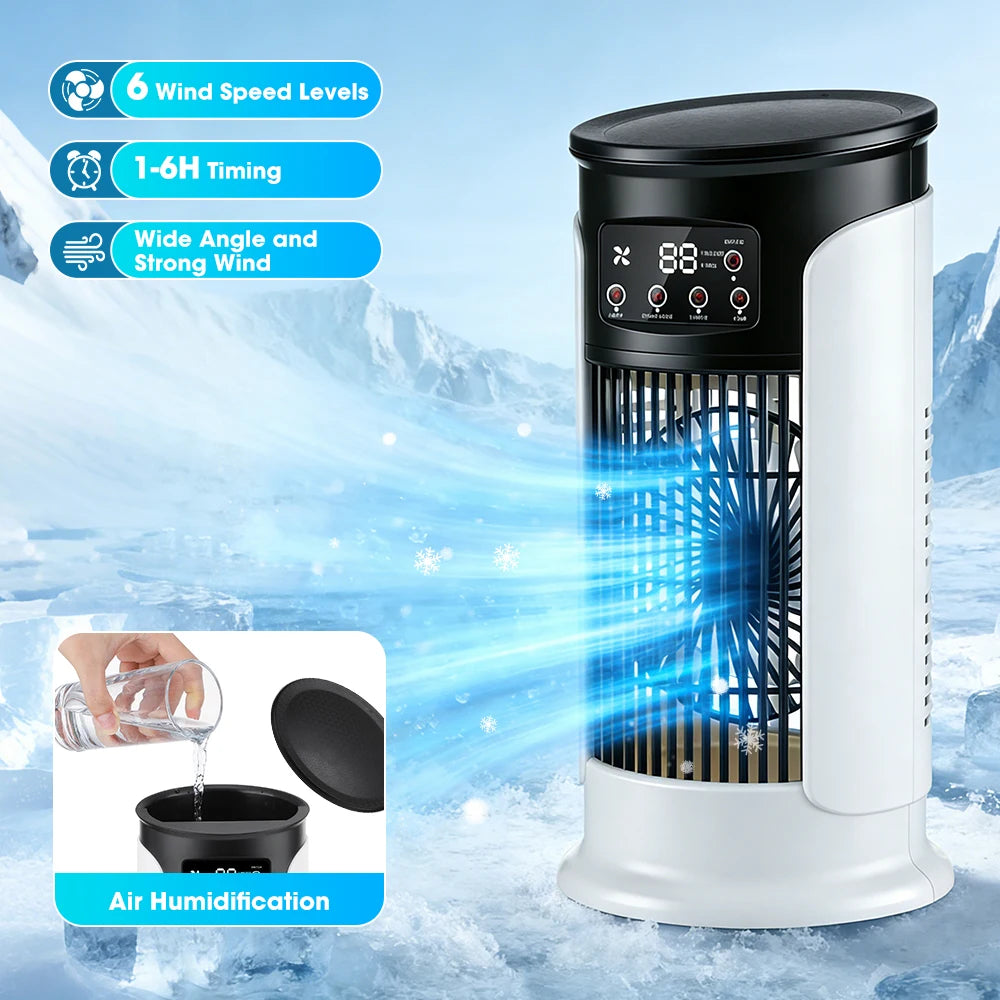 Portable USB Mini Air Conditioner & Desktop Misting Fan - 7