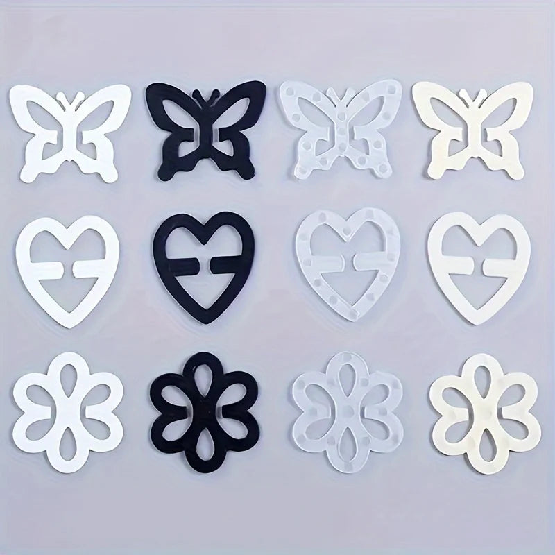 Anti-Slip Bra Strap Clips Racerback Converter and Concealer Set - 24