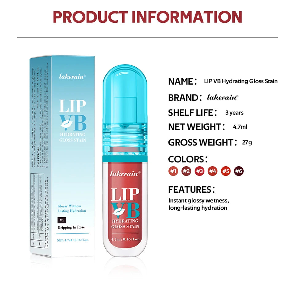 Lakerain Lip Stain Hydrating Gloss & Long Lasting Moisturizer